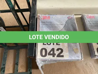 LOTE 042 - 50 - FOLHAS LIXA FERRO 221T GRÃO P100 225X275MM (NO ESTADO, NÃO SABEMOS SE FUNCIONA. LEILÃO NÃO TEM GARANTIA E NEM DEVOLUÇÃO, SUJEITO A POSSÍVEIS AVARIAS VISÍVEIS/OCULTAS E/OU AUSÊNCIA DE COMPONENTES)