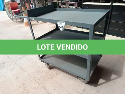 LOTE 270 - 01 CARRINHO DE SUPORTE CINZA (GRAY SUPPORT TROLLEYS). (NO ESTADO EM QUE SE ENCONTRA. SUJEITO A AVARIAS OCULTAS/VISÍVEIS.)