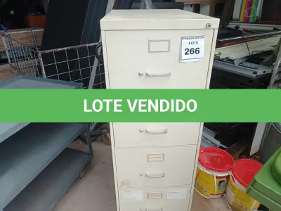 LOTE 266 - 01 ARMÁRIO DE FERRO 05 GAVETAS (IRON CABINET WITH 5 DRAWERS). (NO ESTADO EM QUE SE ENCONTRA. SUJEITO A AVARIAS OCULTAS/VISÍVEIS.)