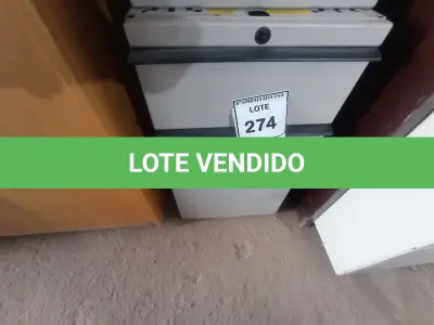LOTE 274 - 01 GAVETEIRO DE FERRO C/ 02 GAVETAS (IRON DRAWER). (NO ESTADO EM QUE SE ENCONTRA. SUJEITO A AVARIAS OCULTAS/VISÍVEIS.)