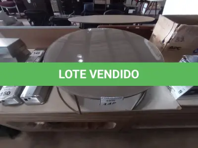 LOTE 145 - 01 MESA DE CENTRO REDONDA CINZA (GRAY ROUND COFFEE TABLE). (NO ESTADO EM QUE SE ENCONTRA. SUJEITO A AVARIAS OCULTAS/VISÍVEIS.)