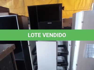 LOTE 285 - 02 ARMÁRIOS EM MADEIRA (WOODEN CABINETS) E 01 ARMÁRIO BAIXO (LOW CABINET). (NO ESTADO EM QUE SE ENCONTRA. SUJEITO A AVARIAS OCULTAS/VISÍVEIS.)