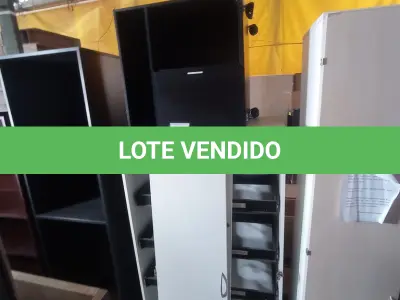 LOTE 285 - 02 ARMÁRIOS EM MADEIRA (WOODEN CABINETS) E 01 ARMÁRIO BAIXO (LOW CABINET). (NO ESTADO EM QUE SE ENCONTRA. SUJEITO A AVARIAS OCULTAS/VISÍVEIS.)