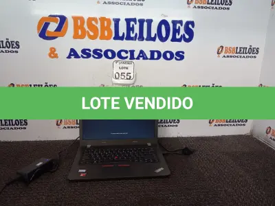 LOTE 055 - 01 NOTEBOOK MARCA THINKBAD C/FONTE. (NO ESTADO) ATENÇÃO! FAZER A VISITAÇÃO ANTES DE ARREMATAR, NÃO SABEMOS SE FUNCIONA. LEILÃO NÃO TEM GARANTIA E NEM DEVOLUÇÃO, SUJEITO A POSSÍVEIS AVARIAS VISÍVEIS/OCULTAS E/OU AUSÊNCIA DE COMPONENTES.