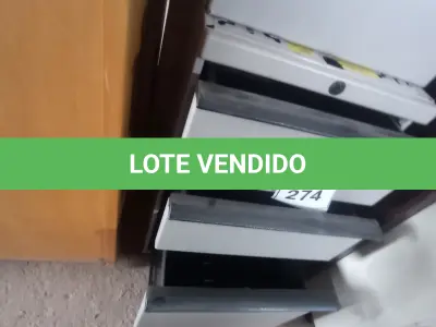 LOTE 274 - 01 GAVETEIRO DE FERRO C/ 02 GAVETAS (IRON DRAWER). (NO ESTADO EM QUE SE ENCONTRA. SUJEITO A AVARIAS OCULTAS/VISÍVEIS.)
