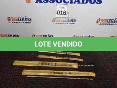 LOTE 016 - 02 BROCAS MOURÃO 5/16 X 280MM” E 02 BROCAS MOURÃO 5/16 X 400MM” MARCA FERTAK TOOLS (NOVO) (NO ESTADO) ATENÇÃO! FAZER A VISITAÇÃO ANTES DE ARREMATAR, NÃO SABEMOS SE FUNCIONA. LEILÃO NÃO TEM GARANTIA E NEM DEVOLUÇÃO, SUJEITO A POSSÍVEIS AVARIAS VISÍVEIS/OCULTAS E/OU AUSÊNCIA DE COMPONENTES.