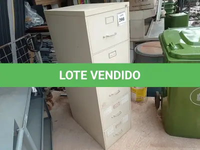 LOTE 266 - 01 ARMÁRIO DE FERRO 05 GAVETAS (IRON CABINET WITH 5 DRAWERS). (NO ESTADO EM QUE SE ENCONTRA. SUJEITO A AVARIAS OCULTAS/VISÍVEIS.)