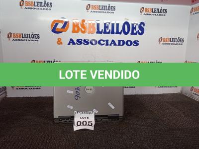 LOTE 005 - 01 NOTEBOOK MARCA DELL S/FONTE. (NO ESTADO) ATENÇÃO! FAZER A VISITAÇÃO ANTES DE ARREMATAR, NÃO SABEMOS SE FUNCIONA. LEILÃO NÃO TEM GARANTIA E NEM DEVOLUÇÃO, SUJEITO A POSSÍVEIS AVARIAS VISÍVEIS/OCULTAS E/OU AUSÊNCIA DE COMPONENTES.