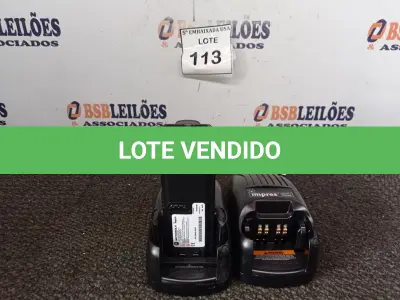 LOTE 113 - 02 CARREGADORES IMPRES. (CHARGERS). (NO ESTADO EM QUE SE ENCONTRA. SUJEITO A AVARIAS OCULTAS/VISÍVEIS.)