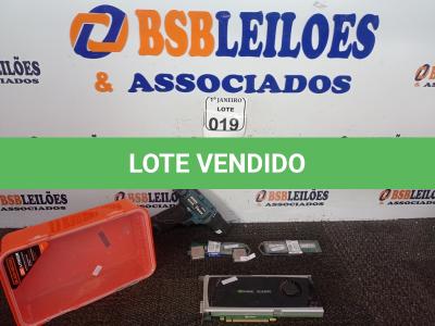 LOTE 019 - 01 PARAFUSADEIRA MARCA BLACKEDECKER S/CARREGADOR, 02 MEMÓRIAS 4GB CADA MARCA KINGSTOM E 01 PLACA DE VÍDEO QUADRO 4000 MARCA NVIDIA. (NO ESTADO) ATENÇÃO! FAZER A VISITAÇÃO ANTES DE ARREMATAR, NÃO SABEMOS SE FUNCIONA. LEILÃO NÃO TEM GARANTIA E NEM DEVOLUÇÃO, SUJEITO A POSSÍVEIS AVARIAS VISÍVEIS/OCULTAS E/OU AUSÊNCIA DE COMPONENTES.