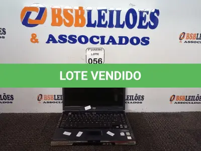 LOTE 056 - 01 NOTEBOOK MARCA HP S/FONTE. (NO ESTADO) ATENÇÃO! FAZER A VISITAÇÃO ANTES DE ARREMATAR, NÃO SABEMOS SE FUNCIONA. LEILÃO NÃO TEM GARANTIA E NEM DEVOLUÇÃO, SUJEITO A POSSÍVEIS AVARIAS VISÍVEIS/OCULTAS E/OU AUSÊNCIA DE COMPONENTES.