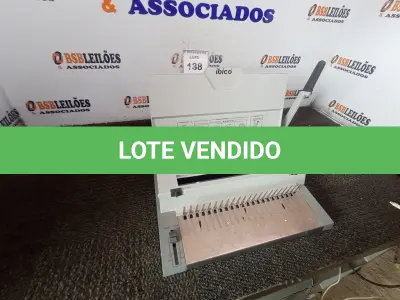 LOTE 138 - 01 MÁQUINA DE ENCADERNAR IBIMASTER 400E (BINDING MACHINE). (NO ESTADO EM QUE SE ENCONTRA. SUJEITO A AVARIAS OCULTAS /VISÍVEIS.)MX08809