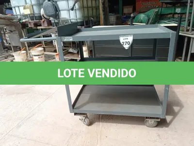 LOTE 270 - 01 CARRINHO DE SUPORTE CINZA (GRAY SUPPORT TROLLEYS). (NO ESTADO EM QUE SE ENCONTRA. SUJEITO A AVARIAS OCULTAS/VISÍVEIS.)