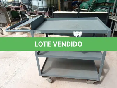 LOTE 270 - 01 CARRINHO DE SUPORTE CINZA (GRAY SUPPORT TROLLEYS). (NO ESTADO EM QUE SE ENCONTRA. SUJEITO A AVARIAS OCULTAS/VISÍVEIS.)