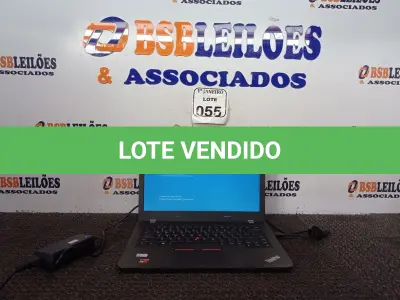 LOTE 055 - 01 NOTEBOOK MARCA THINKBAD C/FONTE. (NO ESTADO) ATENÇÃO! FAZER A VISITAÇÃO ANTES DE ARREMATAR, NÃO SABEMOS SE FUNCIONA. LEILÃO NÃO TEM GARANTIA E NEM DEVOLUÇÃO, SUJEITO A POSSÍVEIS AVARIAS VISÍVEIS/OCULTAS E/OU AUSÊNCIA DE COMPONENTES.