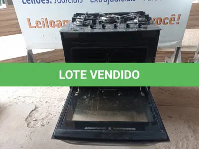 LOTE 265 - 01 FOGÃO MARCA ELECTROLUX 05 BOCAS 220V (RANGE). (NO ESTADO EM QUE SE ENCONTRA. SUJEITO A AVARIAS OCULTAS/VISÍVEIS.) BF8677M