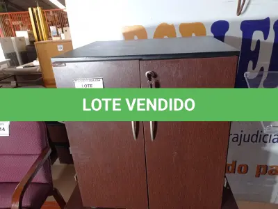 LOTE 216 - 01 ARMÁRIO BAIXO EM MADEIRA C/ 02 PORTAS (LOW CABINET). (NO ESTADO EM QUE SE ENCONTRA. SUJEITO A AVARIAS OCULTAS/VISÍVEIS.)