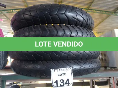 LOTE 134 - 04 PNEUS DE MOTO USADOS, SENDO 02 90/90 ARO 21, 01 120/70 ARO 19 E 01 100/90 ARO 19. (NO ESTADO) ATENÇÃO! FAZER A VISITAÇÃO ANTES DE ARREMATAR, NÃO SABEMOS SE FUNCIONA. LEILÃO NÃO TEM GARANTIA E NEM DEVOLUÇÃO, SUJEITO A POSSÍVEIS AVARIAS VISÍVEIS/OCULTAS E/OU AUSÊNCIA DE COMPONENTES.