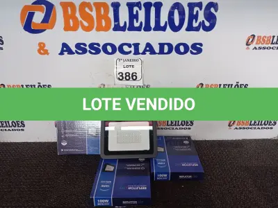 LOTE 386 - 05 REFLETORES DE LED AMBIENTE EXTERNO 100W CADA(NOVO). (NO ESTADO) ATENÇÃO! FAZER A VISITAÇÃO ANTES DE ARREMATAR, NÃO SABEMOS SE FUNCIONA. LEILÃO NÃO TEM GARANTIA E NEM DEVOLUÇÃO, SUJEITO A POSSÍVEIS AVARIAS VISÍVEIS/OCULTAS E/OU AUSÊNCIA DE COMPONENTES.