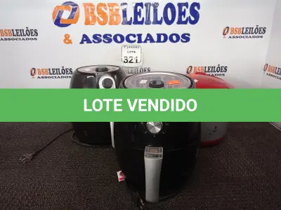 LOTE 321 - 02 AIR FRYERS MARCAS NELL E MALLORY E 01 PANELA ELÉTRICA MARCA BRITÂNIA. (NO ESTADO) ATENÇÃO! FAZER A VISITAÇÃO ANTES DE ARREMATAR, NÃO SABEMOS SE FUNCIONA. LEILÃO NÃO TEM GARANTIA E NEM DEVOLUÇÃO, SUJEITO A POSSÍVEIS AVARIAS VISÍVEIS/OCULTAS E/OU AUSÊNCIA DE COMPONENTES.