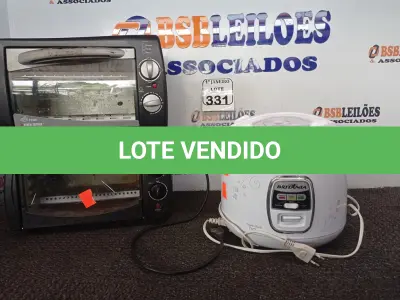 LOTE 331 - 02 FORNOS ELÉTRICOS MARCAS ELGIN E BLACK E DECKER E 01 PANELA ELÉTRICA MARCA BRITÂNIA. (NO ESTADO) ATENÇÃO! FAZER A VISITAÇÃO ANTES DE ARREMATAR, NÃO SABEMOS SE FUNCIONA. LEILÃO NÃO TEM GARANTIA E NEM DEVOLUÇÃO, SUJEITO A POSSÍVEIS AVARIAS VISÍVEIS/OCULTAS E/OU AUSÊNCIA DE COMPONENTES.