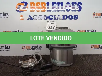 LOTE 377 - 01 TRITURADOR DE RESÍDUOS EM INOX MARCA IN SINK ERATOR. (NO ESTADO) ATENÇÃO! FAZER A VISITAÇÃO ANTES DE ARREMATAR, NÃO SABEMOS SE FUNCIONA. LEILÃO NÃO TEM GARANTIA E NEM DEVOLUÇÃO, SUJEITO A POSSÍVEIS AVARIAS VISÍVEIS/OCULTAS E/OU AUSÊNCIA DE COMPONENTES.
