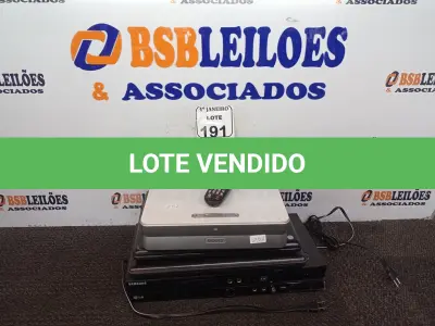 LOTE 191 - 02 APARELHOS DE DVD, 01 PROJETOR MULTIMÍDIA MARCA SONY, 02 NOTEBOOKS MARCA LG E AMAZON. (NO ESTADO) ATENÇÃO! FAZER A VISITAÇÃO ANTES DE ARREMATAR, NÃO SABEMOS SE FUNCIONA. LEILÃO NÃO TEM GARANTIA E NEM DEVOLUÇÃO, SUJEITO A POSSÍVEIS AVARIAS VISÍVEIS/OCULTAS E/OU AUSÊNCIA DE COMPONENTES.