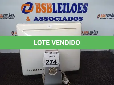 LOTE 274 - 01 IMAC C/TECLADO NA COR BRANCO. (NO ESTADO) ATENÇÃO! FAZER A VISITAÇÃO ANTES DE ARREMATAR, NÃO SABEMOS SE FUNCIONA. LEILÃO NÃO TEM GARANTIA E NEM DEVOLUÇÃO, SUJEITO A POSSÍVEIS AVARIAS VISÍVEIS/OCULTAS E/OU AUSÊNCIA DE COMPONENTES.