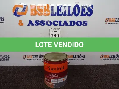 LOTE 189 - 01 LATA DE TINTA ESMALTE SINTÉTICO PARA MADEIRA E METAL 3,6L NA COR BRILHANTE LARANJA MARCA SUVINIL (NOVO). (NO ESTADO) ATENÇÃO! FAZER A VISITAÇÃO ANTES DE ARREMATAR, NÃO SABEMOS SE FUNCIONA. LEILÃO NÃO TEM GARANTIA E NEM DEVOLUÇÃO, SUJEITO A POSSÍVEIS AVARIAS VISÍVEIS/OCULTAS E/OU AUSÊNCIA DE COMPONENTES.