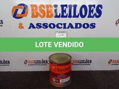 LOTE 282 - 01 LATA DE TINTA ESMALTE SINTÉTICO PARA MADEIRA E METAL 3,6L NA COR BRILHANTE LARANJA MARCA SUVINIL. (NOVO) (NO ESTADO) ATENÇÃO! FAZER A VISITAÇÃO ANTES DE ARREMATAR, NÃO SABEMOS SE FUNCIONA. LEILÃO NÃO TEM GARANTIA E NEM DEVOLUÇÃO, SUJEITO A POSSÍVEIS AVARIAS VISÍVEIS/OCULTAS E/OU AUSÊNCIA DE COMPONENTES.