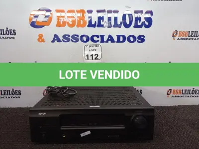 LOTE 112 - 01 RECEIVER MARCA AVR-390 MARCA DENON. (NO ESTADO) ATENÇÃO! FAZER A VISITAÇÃO ANTES DE ARREMATAR, NÃO SABEMOS SE FUNCIONA. LEILÃO NÃO TEM GARANTIA E NEM DEVOLUÇÃO, SUJEITO A POSSÍVEIS AVARIAS VISÍVEIS/OCULTAS E/OU AUSÊNCIA DE COMPONENTES.