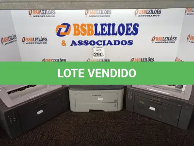 LOTE 290 - 03 IMPRESSORAS MARCAS LEXMARK E SAMSUNG. (NO ESTADO) ATENÇÃO! FAZER A VISITAÇÃO ANTES DE ARREMATAR, NÃO SABEMOS SE FUNCIONA. LEILÃO NÃO TEM GARANTIA E NEM DEVOLUÇÃO, SUJEITO A POSSÍVEIS AVARIAS VISÍVEIS/OCULTAS E/OU AUSÊNCIA DE COMPONENTES.