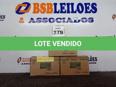 LOTE 279 - 03 CAIXAS COM 06 UNIDADES CADA DE CATALIZADOR VERNIZ PU. (NOVO) (NO ESTADO) ATENÇÃO! FAZER A VISITAÇÃO ANTES DE ARREMATAR, NÃO SABEMOS SE FUNCIONA. LEILÃO NÃO TEM GARANTIA E NEM DEVOLUÇÃO, SUJEITO A POSSÍVEIS AVARIAS VISÍVEIS/OCULTAS E/OU AUSÊNCIA DE COMPONENTES.