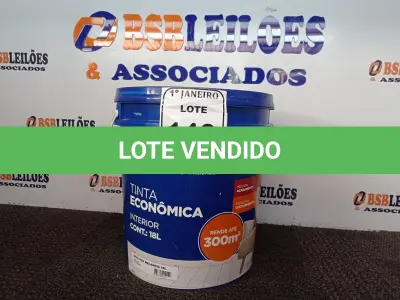 LOTE 146 - 01 GALÃO DE TINTA PARA INTERIOR QUALITEX MELANCIA 18L RENDE ATÉ 300M. (NO ESTADO) ATENÇÃO! FAZER A VISITAÇÃO ANTES DE ARREMATAR, NÃO SABEMOS SE FUNCIONA. LEILÃO NÃO TEM GARANTIA E NEM DEVOLUÇÃO, SUJEITO A POSSÍVEIS AVARIAS VISÍVEIS/OCULTAS E/OU AUSÊNCIA DE COMPONENTES.