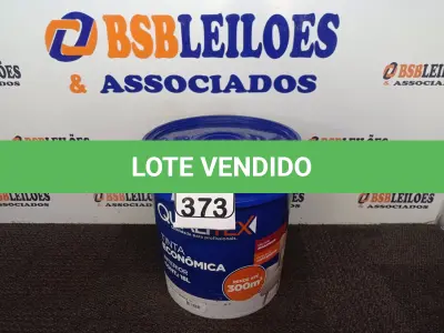 LOTE 373 - 01 GALÃO DE TINTA PARA INTERIOR QUALITEX 18L RENDE ATÉ 300M. (NO ESTADO) ATENÇÃO! FAZER A VISITAÇÃO ANTES DE ARREMATAR, NÃO SABEMOS SE FUNCIONA. LEILÃO NÃO TEM GARANTIA E NEM DEVOLUÇÃO, SUJEITO A POSSÍVEIS AVARIAS VISÍVEIS/OCULTAS E/OU AUSÊNCIA DE COMPONENTES.