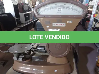 LOTE 287 - 01 BALANÇA ANTIGA CAPACIDADE MÁXIMA ATÉ 15KG MARCA FILIZOLA S/PRATO. (NO ESTADO) ATENÇÃO! FAZER A VISITAÇÃO ANTES DE ARREMATAR, NÃO SABEMOS SE FUNCIONA. LEILÃO NÃO TEM GARANTIA E NEM DEVOLUÇÃO, SUJEITO A POSSÍVEIS AVARIAS VISÍVEIS/OCULTAS E/OU AUSÊNCIA DE COMPONENTES.