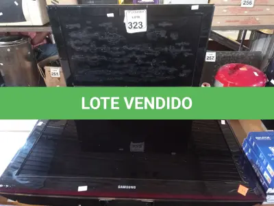 LOTE 323 - 02 TV'S 32” E 40” MARCA SAMSUNG. (NO ESTADO) ATENÇÃO! FAZER A VISITAÇÃO ANTES DE ARREMATAR, NÃO SABEMOS SE FUNCIONA. LEILÃO NÃO TEM GARANTIA E NEM DEVOLUÇÃO, SUJEITO A POSSÍVEIS AVARIAS VISÍVEIS/OCULTAS E/OU AUSÊNCIA DE COMPONENTES.