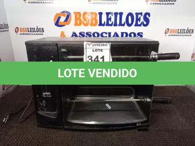 LOTE 341 - 01 CHURRASQUEIRA ELÉTRICA (NO ESTADO) ATENÇÃO! FAZER A VISITAÇÃO ANTES DE ARREMATAR, NÃO SABEMOS SE FUNCIONA. LEILÃO NÃO TEM GARANTIA E NEM DEVOLUÇÃO, SUJEITO A POSSÍVEIS AVARIAS VISÍVEIS/OCULTAS E/OU AUSÊNCIA DE COMPONENTES.