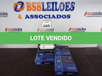LOTE 386 - 05 REFLETORES DE LED AMBIENTE EXTERNO 100W CADA(NOVO). (NO ESTADO) ATENÇÃO! FAZER A VISITAÇÃO ANTES DE ARREMATAR, NÃO SABEMOS SE FUNCIONA. LEILÃO NÃO TEM GARANTIA E NEM DEVOLUÇÃO, SUJEITO A POSSÍVEIS AVARIAS VISÍVEIS/OCULTAS E/OU AUSÊNCIA DE COMPONENTES.