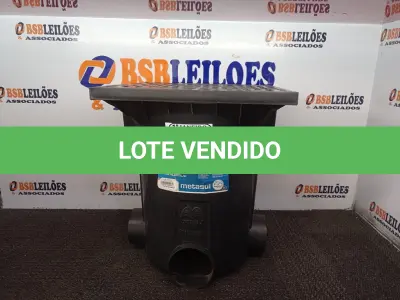 LOTE 109 - 01 CAIXA COLETORA DE ÁGUA PLUVIAL, MEDINDO 41CMX48CMX41CM MARCA METASUL. (NOVO) (NO ESTADO) ATENÇÃO! FAZER A VISITAÇÃO ANTES DE ARREMATAR, NÃO SABEMOS SE FUNCIONA. LEILÃO NÃO TEM GARANTIA E NEM DEVOLUÇÃO, SUJEITO A POSSÍVEIS AVARIAS VISÍVEIS/OCULTAS E/OU AUSÊNCIA DE COMPONENTES.