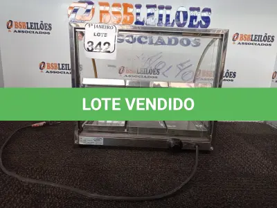 LOTE 342 - 01 ESTUFA ELÉTRICA C/06 BANDEJAS. (NO ESTADO) ATENÇÃO! FAZER A VISITAÇÃO ANTES DE ARREMATAR, NÃO SABEMOS SE FUNCIONA. LEILÃO NÃO TEM GARANTIA E NEM DEVOLUÇÃO, SUJEITO A POSSÍVEIS AVARIAS VISÍVEIS/OCULTAS E/OU AUSÊNCIA DE COMPONENTES.