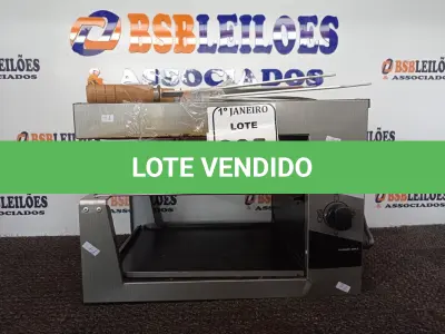 LOTE 265 - 01 CHURRASQUEIRA ELÉTRICA EM INOX C/04 ESPETOS. (NO ESTADO) ATENÇÃO! FAZER A VISITAÇÃO ANTES DE ARREMATAR, NÃO SABEMOS SE FUNCIONA. LEILÃO NÃO TEM GARANTIA E NEM DEVOLUÇÃO, SUJEITO A POSSÍVEIS AVARIAS VISÍVEIS/OCULTAS E/OU AUSÊNCIA DE COMPONENTES.