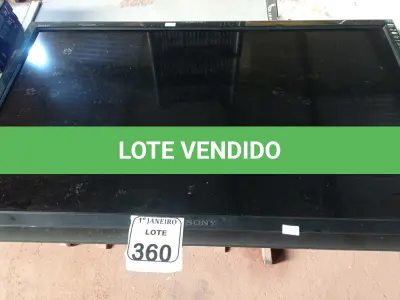 LOTE 360 - 01 TV 46” MARCA SONY. (NO ESTADO) ATENÇÃO! FAZER A VISITAÇÃO ANTES DE ARREMATAR, NÃO SABEMOS SE FUNCIONA. LEILÃO NÃO TEM GARANTIA E NEM DEVOLUÇÃO, SUJEITO A POSSÍVEIS AVARIAS VISÍVEIS/OCULTAS E/OU AUSÊNCIA DE COMPONENTES.