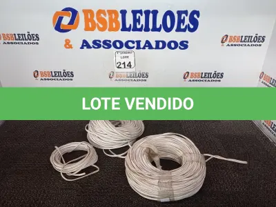 LOTE 214 - 01 LOTE C/VÁRIOS ROLOS DE FIOS DUPLOS INCOMPLETOS. (NO ESTADO) ATENÇÃO! FAZER A VISITAÇÃO ANTES DE ARREMATAR, NÃO SABEMOS SE FUNCIONA. LEILÃO NÃO TEM GARANTIA E NEM DEVOLUÇÃO, SUJEITO A POSSÍVEIS AVARIAS VISÍVEIS/OCULTAS E/OU AUSÊNCIA DE COMPONENTES.