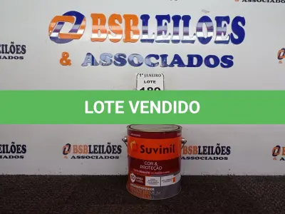 LOTE 189 - 01 LATA DE TINTA ESMALTE SINTÉTICO PARA MADEIRA E METAL 3,6L NA COR BRILHANTE LARANJA MARCA SUVINIL (NOVO). (NO ESTADO) ATENÇÃO! FAZER A VISITAÇÃO ANTES DE ARREMATAR, NÃO SABEMOS SE FUNCIONA. LEILÃO NÃO TEM GARANTIA E NEM DEVOLUÇÃO, SUJEITO A POSSÍVEIS AVARIAS VISÍVEIS/OCULTAS E/OU AUSÊNCIA DE COMPONENTES.