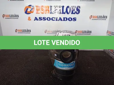 LOTE 262 - 01 MOTOBOMBA CENTRIFUGA MARCA SODRAMAR. (NO ESTADO) ATENÇÃO! FAZER A VISITAÇÃO ANTES DE ARREMATAR, NÃO SABEMOS SE FUNCIONA. LEILÃO NÃO TEM GARANTIA E NEM DEVOLUÇÃO, SUJEITO A POSSÍVEIS AVARIAS VISÍVEIS/OCULTAS E/OU AUSÊNCIA DE COMPONENTES.