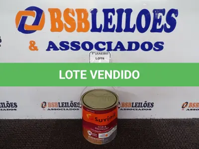 LOTE 263 - 01 LATA DE TINTA ESMALTE SINTÉTICO PARA MADEIRA E METAL 3,6L NA COR BRILHANTE LARANJA MARCA SUVINIL. (NOVO) (NO ESTADO) ATENÇÃO! FAZER A VISITAÇÃO ANTES DE ARREMATAR, NÃO SABEMOS SE FUNCIONA. LEILÃO NÃO TEM GARANTIA E NEM DEVOLUÇÃO, SUJEITO A POSSÍVEIS AVARIAS VISÍVEIS/OCULTAS E/OU AUSÊNCIA DE COMPONENTES.