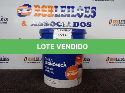 LOTE 293 - 01 GALÃO DE TINTA PARA INTERIOR QUALITEX 18L RENDE ATÉ 300M. (NO ESTADO) ATENÇÃO! FAZER A VISITAÇÃO ANTES DE ARREMATAR, NÃO SABEMOS SE FUNCIONA. LEILÃO NÃO TEM GARANTIA E NEM DEVOLUÇÃO, SUJEITO A POSSÍVEIS AVARIAS VISÍVEIS/OCULTAS E/OU AUSÊNCIA DE COMPONENTES.