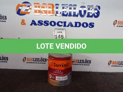 LOTE 148 - 01 LATA DE TINTA ESMALTE SINTÉTICO PARA MADEIRA E METAL 3,6L NA COR BRILHANTE MARROM MARCA SUVINIL (NOVO). (NO ESTADO) ATENÇÃO! FAZER A VISITAÇÃO ANTES DE ARREMATAR, NÃO SABEMOS SE FUNCIONA. LEILÃO NÃO TEM GARANTIA E NEM DEVOLUÇÃO, SUJEITO A POSSÍVEIS AVARIAS VISÍVEIS/OCULTAS E/OU AUSÊNCIA DE COMPONENTES.