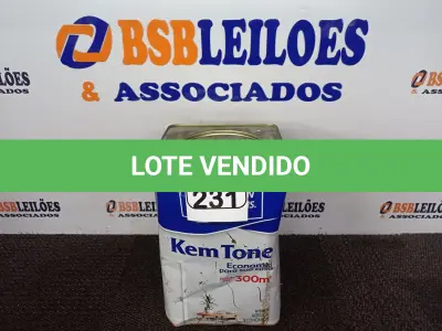 LOTE 231 - 01 LATA DE TINTA ACRÍLICA NA COR AZUL 18L MARCA SHERWIN WILLIANS. (NO ESTADO) ATENÇÃO! FAZER A VISITAÇÃO ANTES DE ARREMATAR, NÃO SABEMOS SE FUNCIONA. LEILÃO NÃO TEM GARANTIA E NEM DEVOLUÇÃO, SUJEITO A POSSÍVEIS AVARIAS VISÍVEIS/OCULTAS E/OU AUSÊNCIA DE COMPONENTES.